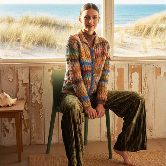 Gekleurd damesvest Tonja breien - Lang Yarns breipakket | hobbygigant.nl