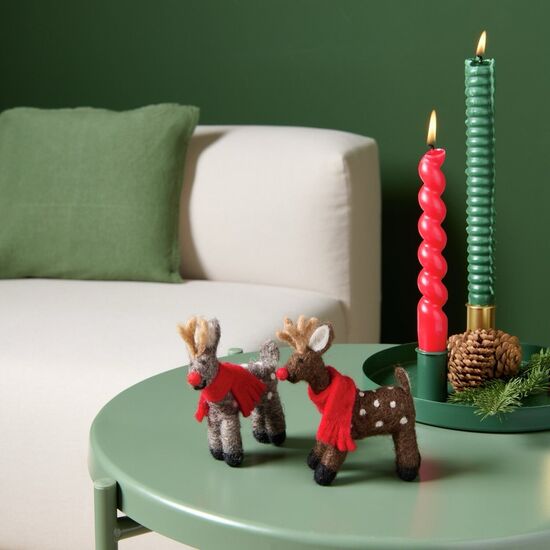 Vilten hert met sjaal hanger - Rico Design | hobbygigant.nl