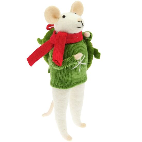 Vilten muis met hulstkrans - Rico Design | hobbygigant.nl