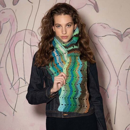 Zigzag sjaal Zuzanna haken - Lang Yarns haakpakket