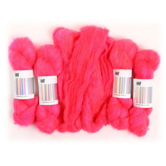 Hedgehock Fibres Kidsilk Lace - Flamingo | handgeverfd mohairgaren | hobbygigant.nl