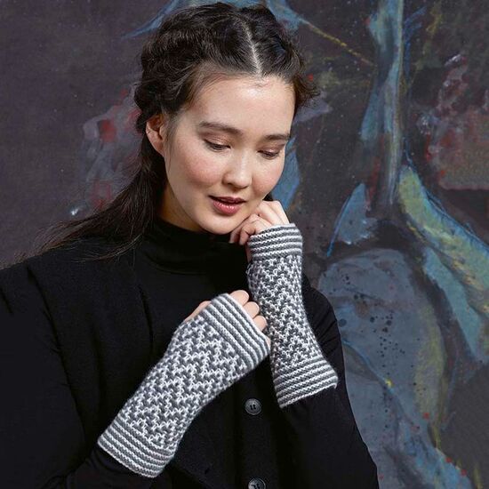 Handwarmers met zigzag motief breien - Lang Yarns breipakket | hobbygigant.nl