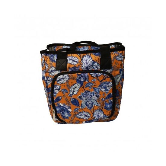 Breitas en haaktas oranje/blauw bloemen - Ateliers D'Alice | hobbygigant.nl