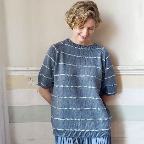 Katoenen shirt Barbara breien - Lang Yarns breipakket | hobbygigant.nl