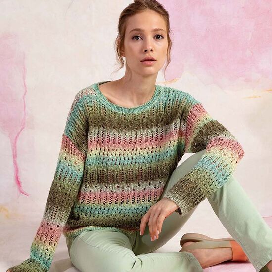 Ajour damestrui Jonne breien - Lang Yarns breipakket | hobbygigant.nl