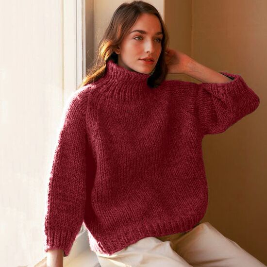 Dames coltrui met dikke wol breien - Novita Hygge Wool breipakket | hobbygigant.nl
