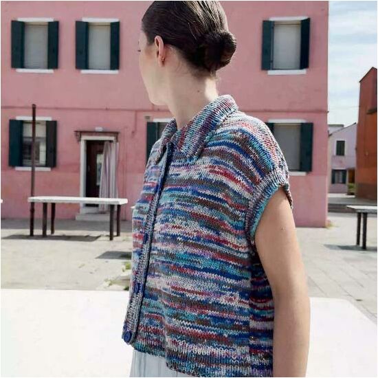 Mouwloos damesvest Jule breien - Lang Yarns breipatroon