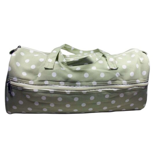 Stoffen breitas of haaktas zacht groen/ecru met grote stippen | hobbygigant.nl