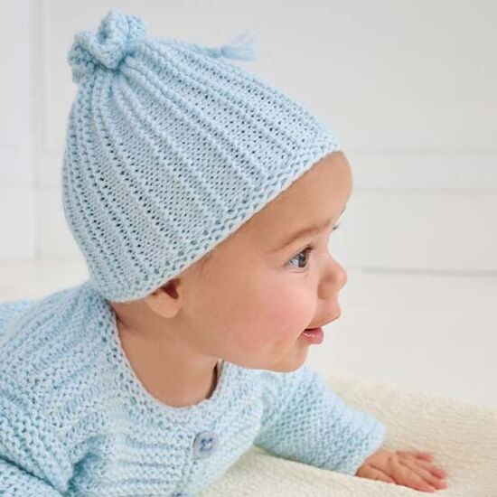 Baby vestje met mutsje breien - Lana Grossa breipakket | hobbygigant.nl