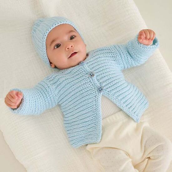 Baby vestje met mutsje breien - Lana Grossa breipakket | hobbygigant.nl