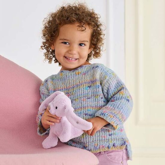 Kindertrui met spikkels breien - Lana Grossa breipakket | hobbygigant.nl