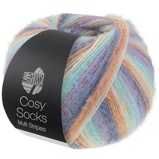 Lana Grossa Cosy Socks Multi Stripes 153 | gekleurd sokkengaren | hobbygigant.nl