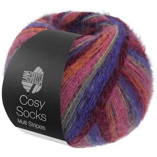 Lana Grossa Cosy Socks Multi Stripes 156 | gekleurd sokkengaren | hobbygigant.nl