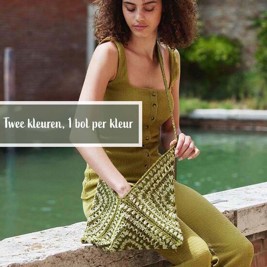 Schoudertas met grannys haken - Lang Yarns Pride haakpatroon