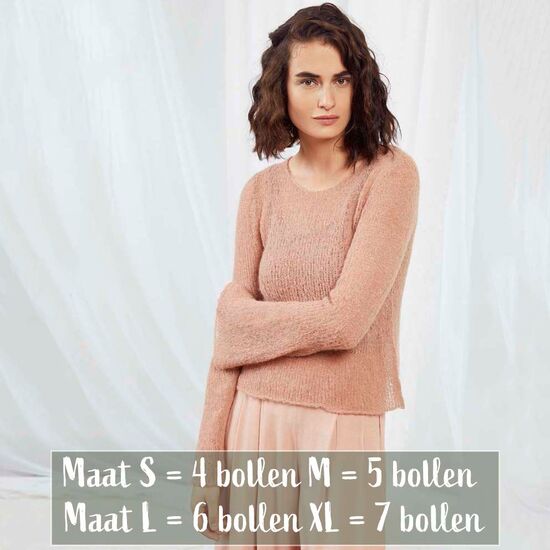 Damestrui met wijde mouw breien - Alpaca Superlight breipatroon