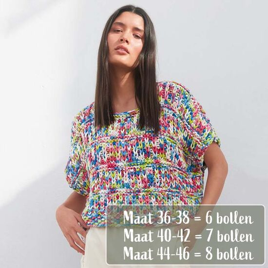 Zomertop voor dames breien - Lana Grossa Gelato breipatroon