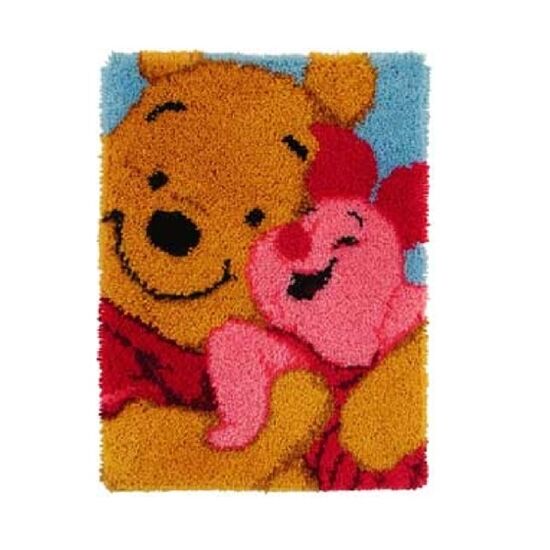 Winnie de Poeh met Knorretje knoopkleed - Vervaco knooppakket