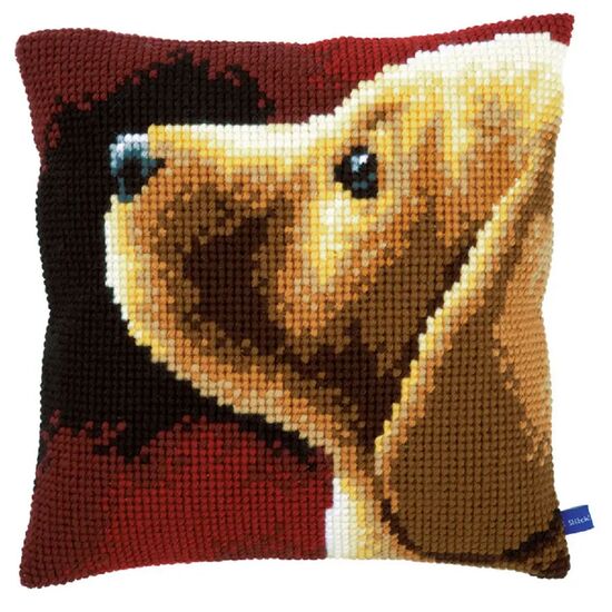 Labrador borduurkussen - Vervaco borduurpakket
