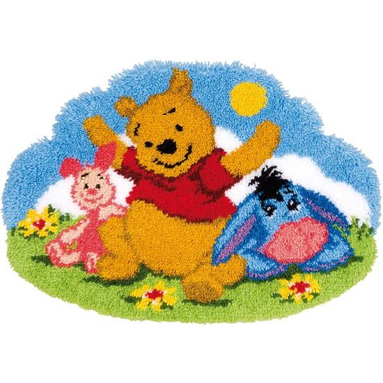 Winnie de Poeh met Knorretje en Iejoor knoopkleed - Vervaco knooppakket