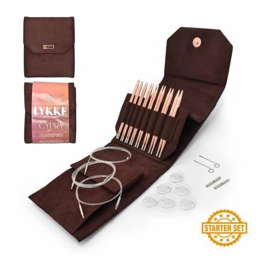 Lykke cypra bruin verwisselbare rondbreinaalden starter set 5''