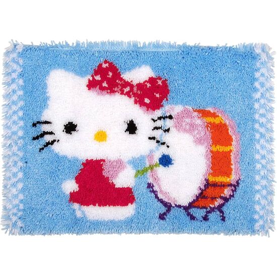 Hello Kitty met trommel knoopkleed - Vervaco knooppakket