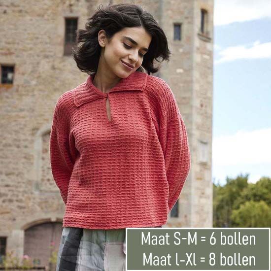 Dames polotrui breien - Lang Yarns Bliss breipatroon