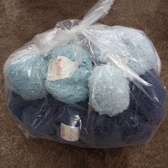 Zero waste pakket met 20 bollen Teddy garen - Hobby Gigant, Kleurnummer: Water