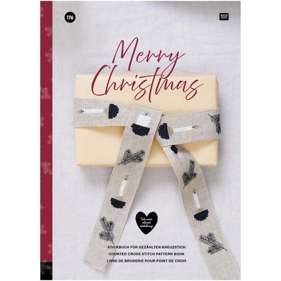 Borduurboekje 176 Merry Christmas - Rico Design borduurpatronen Kerst