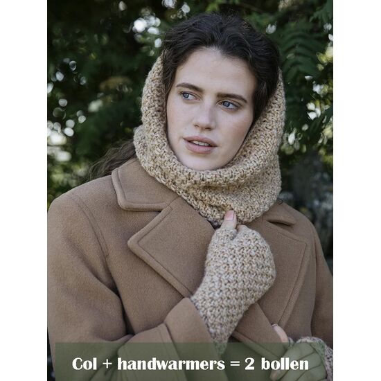 Dames set col met handwarmers breien - Novita breipatroon