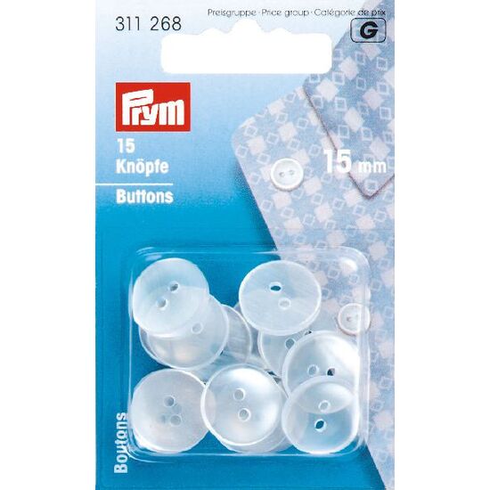 Polyester basic knopen 15 stuks 15 mm - Prym | hobbygigant.nl Polyester basic knopen 15 stuks 15 mm - Prym | hobbygigant.nl
