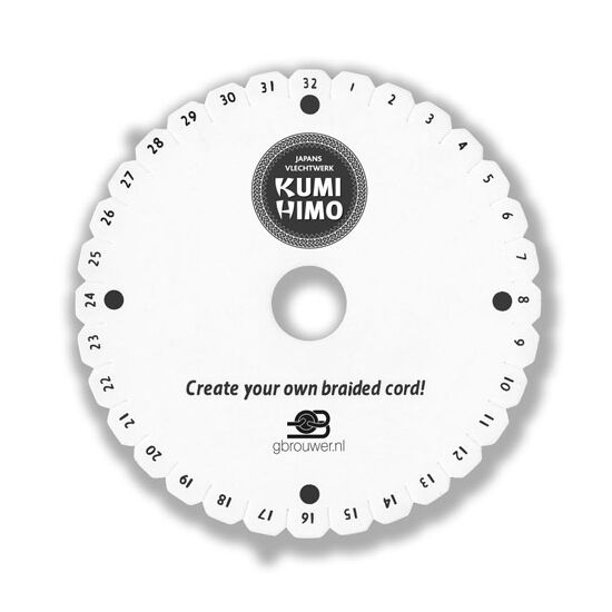Disc rond 15 cm 32 inkepingen - Kumihimo