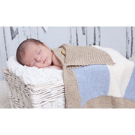 Gebreide babydeken van Katia