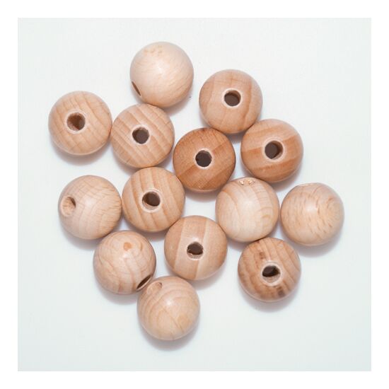 Houten kralen 15 mm - 14 stuks | hobbygigant.nl