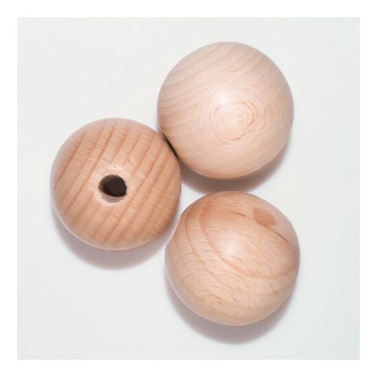 Houten kralen 40 mm - 3 stuks | hobbygigant.nl