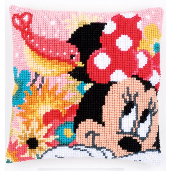 Minnie Pssst ik heb een geheim borduurkussen - Vervaco borduurpakket | HobbyGigant