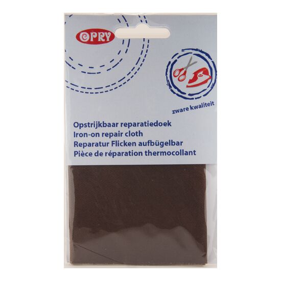 Bruin opstrijkbaar reparatiedoek