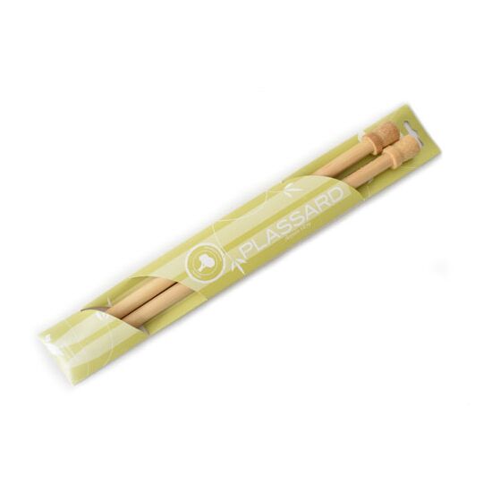 Bamboe breinaalden 6,5 mm met knop - Plassard | HobbyGigant Bamboe breinaalden 6,5 mm met knop - Plassard | HobbyGigant