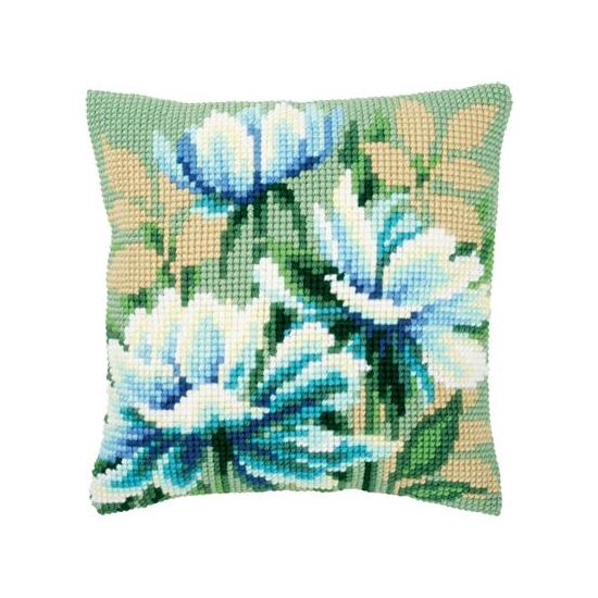 Japanse anemonen I borduurkussen - Vervaco borduurpakket | HobbyGigant