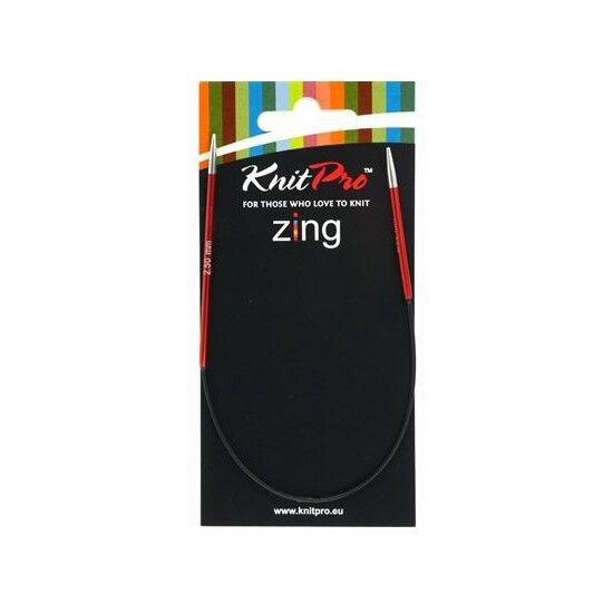 KnitPro Zing 2,5 mm - korte rondbreinaald 25 cm KnitPro Zing 2,5 mm - korte rondbreinaald 25 cm