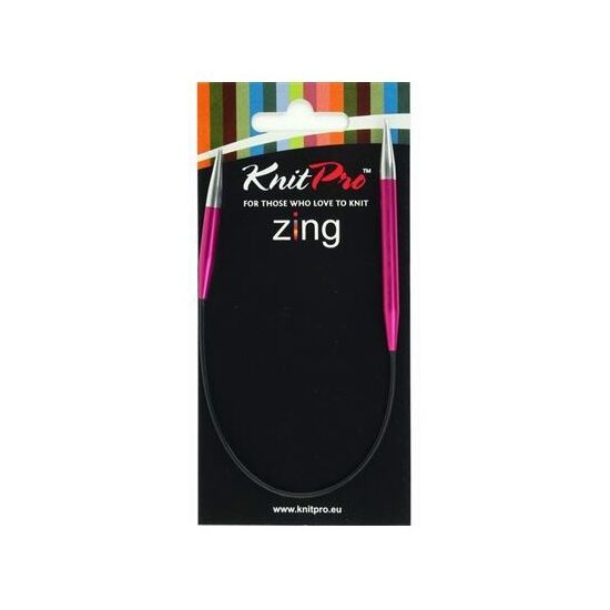 KnitPro Zing 5 mm - korte rondbreinaald 25 cm KnitPro Zing 5 mm - korte rondbreinaald 25 cm