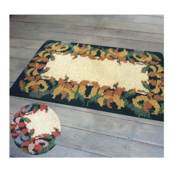 Roze Lelies vloerkleed knopen - Knooppakket Smyrnalaine 3923