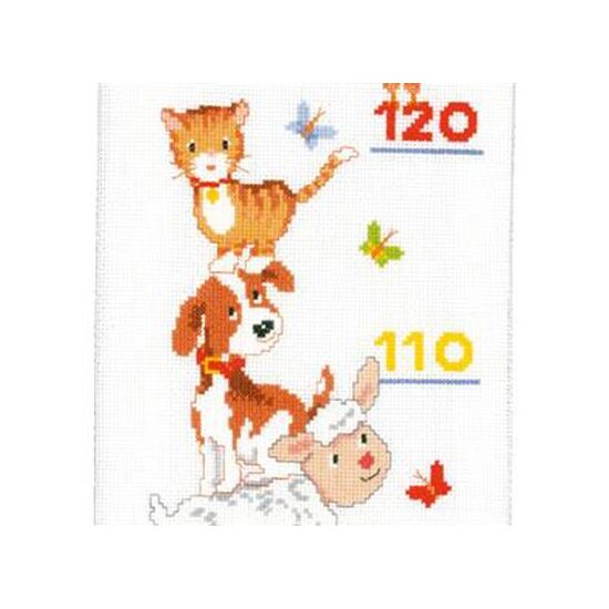 Groeimeter boerderijdieren - Vervaco borduurpakket