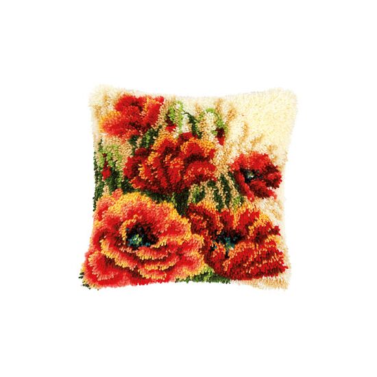 Klaprozen knoopkussen - Vervaco knooppakket | HobbyGigant