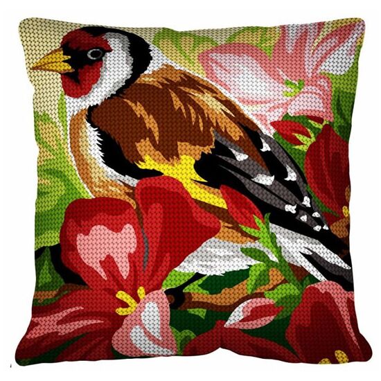 Distelvink borduurkussen - Margot de Paris borduurpakket | HobbyGigant