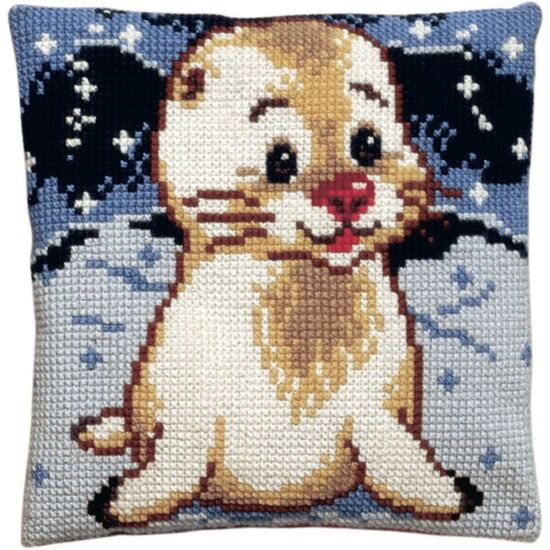 Zeehond puppy borduurkussen - PAKO borduurpakket | HobbyGigant