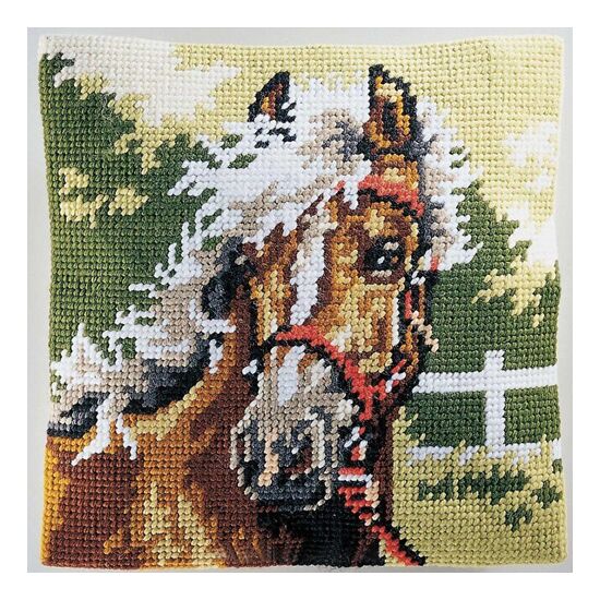 Paard Borduurkussen - Stramien borduurpakket SEG de Paris