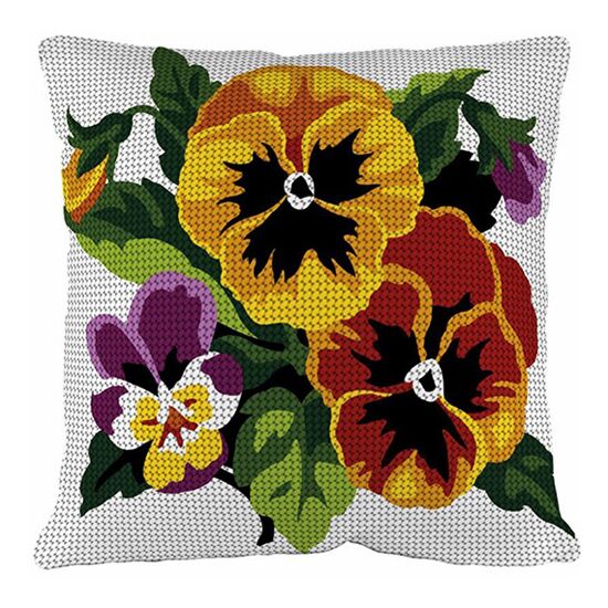 Violen Borduurkussen - SEG de Paris borduurpakket | HobbyGigant