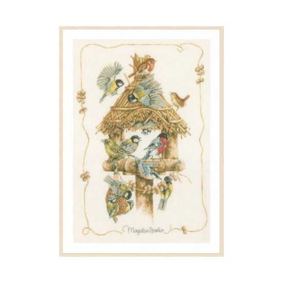 Vogelhuisje Marjolein Bastin - LanArte kruissteek borduurpakket PN-0007962 | hobbygigant.nl