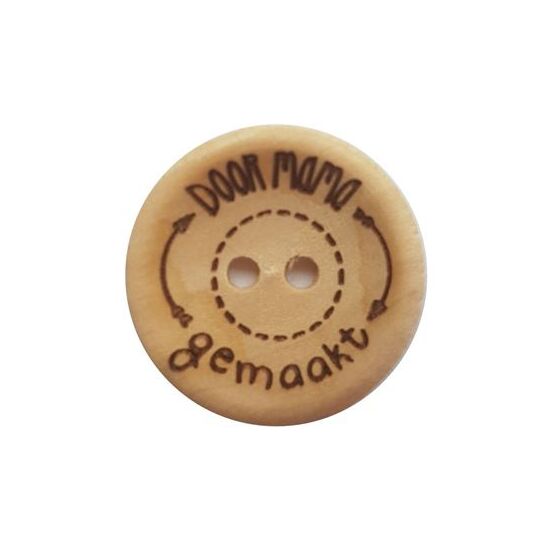 Durable - Houten knopen - 30 mm - Door mama gemaakt - 2 stuks