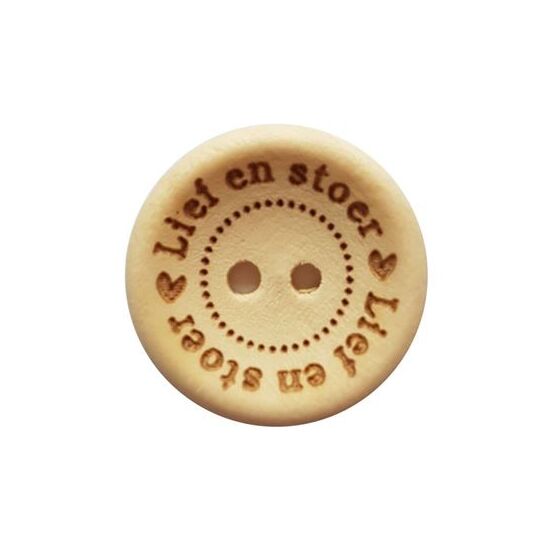 Houten knopen 20 mm 4 stuks - Lief en stoer
